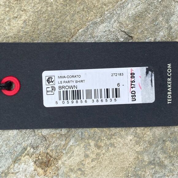 NWT New Ted Baker London Men’s LS Party Shirt Brown Satin Like Finish 2XL (6) - Picture 6 of 9